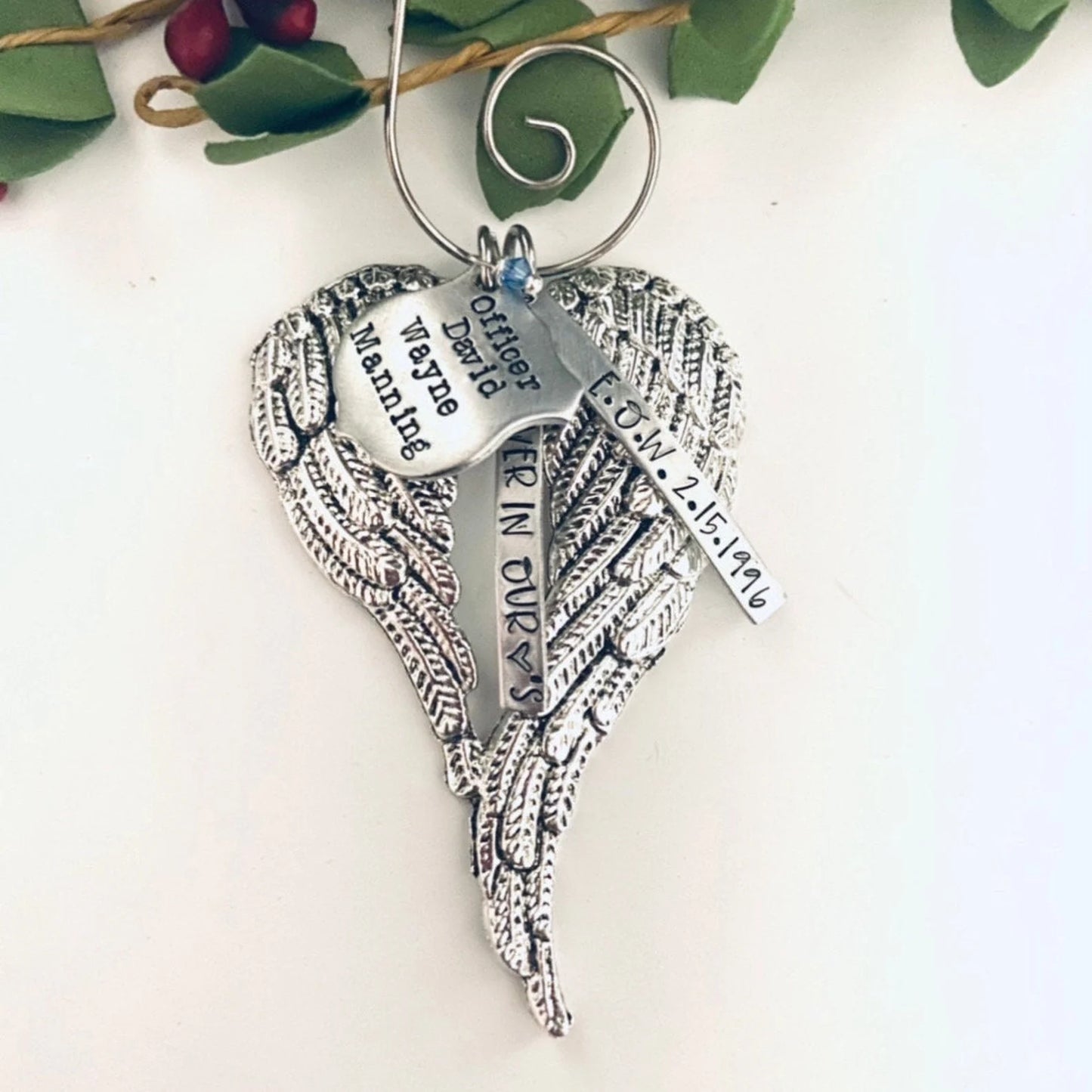 Police officer EOW ornament My Hero memorial ornament loss of a Police Officer christmas in heaven end of watch K9 memorial ornament
