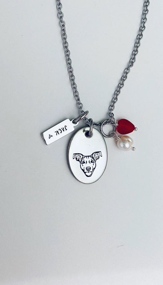 JRT Mom Jack Russell Terrier gift dog mom JRT necklace dog mama necklace dog JRT breed pendant