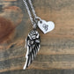 Cremation memorial Wing urn for ashes necklace cremation jewerly infant loss remembrance jewelry hand stamped custom Angel baby urn for her