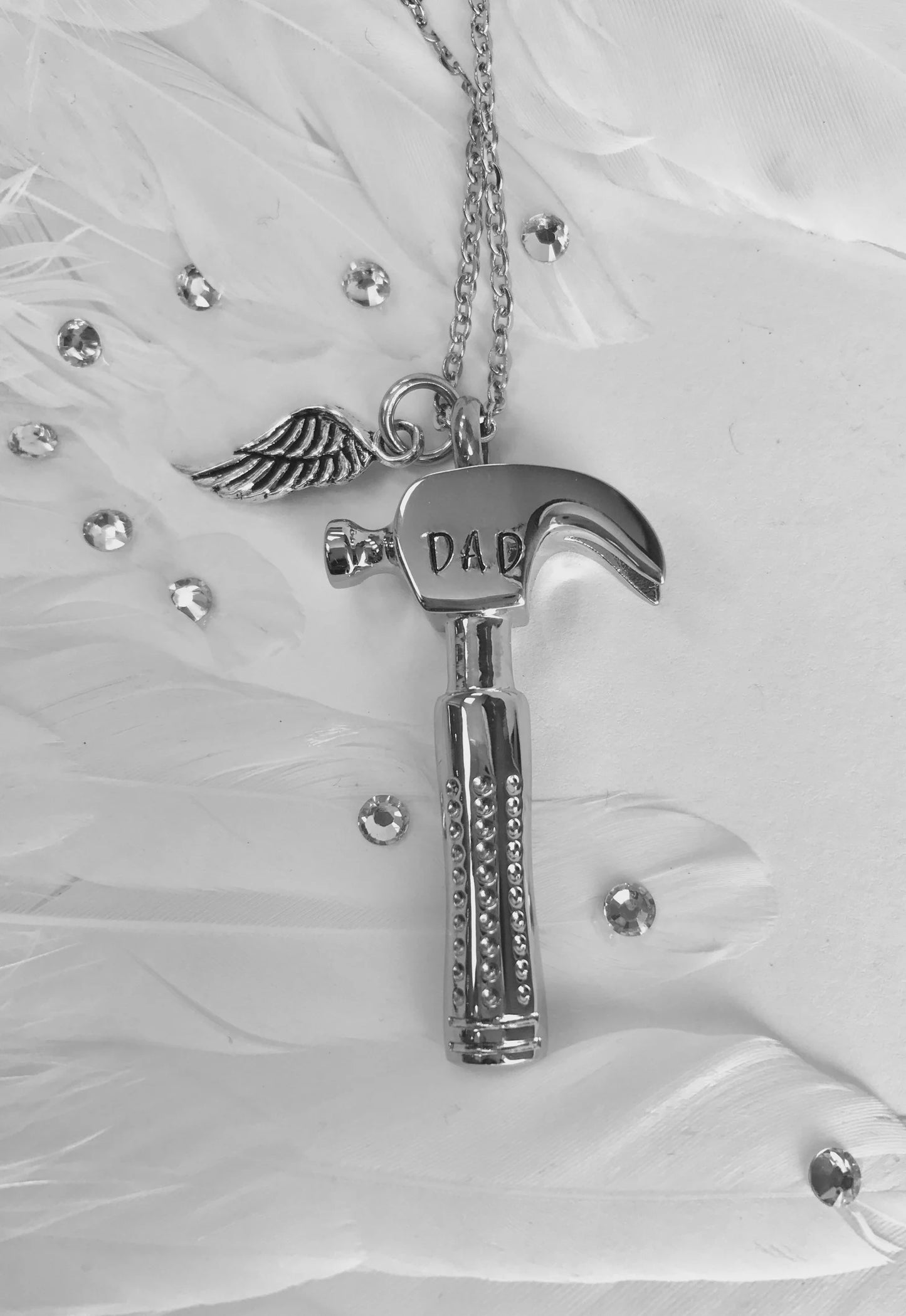 Hammer urn cremation necklace for him memorial jewerly hammer urn hammer ashes necklace urn for dad memorial necklace for ashes