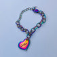 unicorn bracelet rainbow unicorn heart personalized hand stamped childs bracelet unicorn bracelet rainbow bracelet