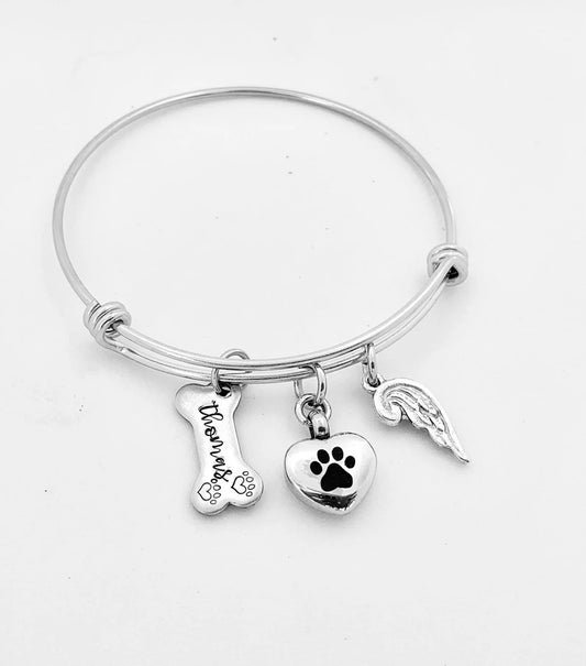 Pet memorial dog urn stainless bracelet urn pet urn jewelry loss of a furbaby pet ashes pet urn cremation puppy urn dog urn