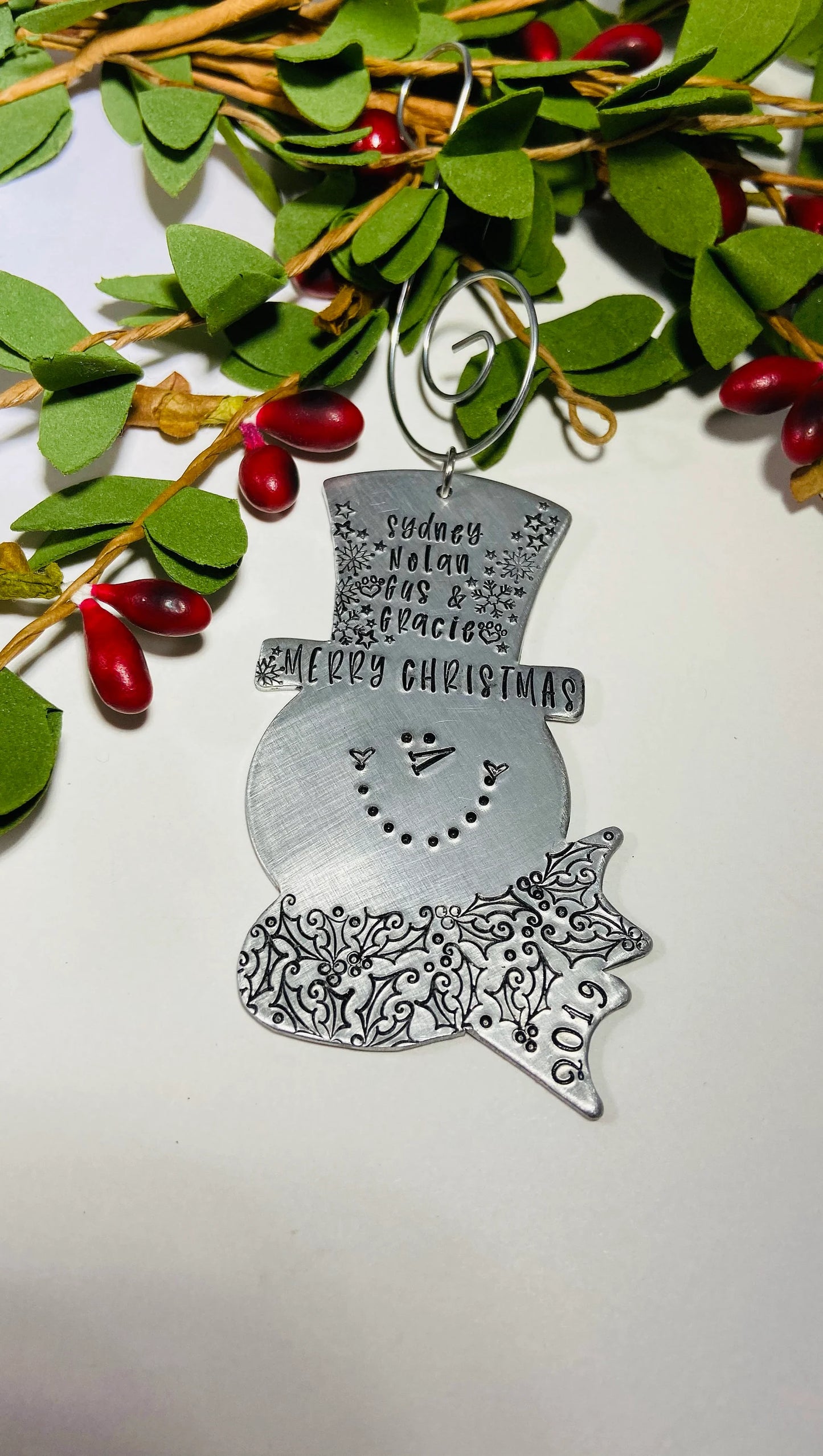 Jolly Snowman Ornament Frosty the Snowman Christmas Ornament personalized Kids names 2023 personalized family Ornament snowmen Snowflakes