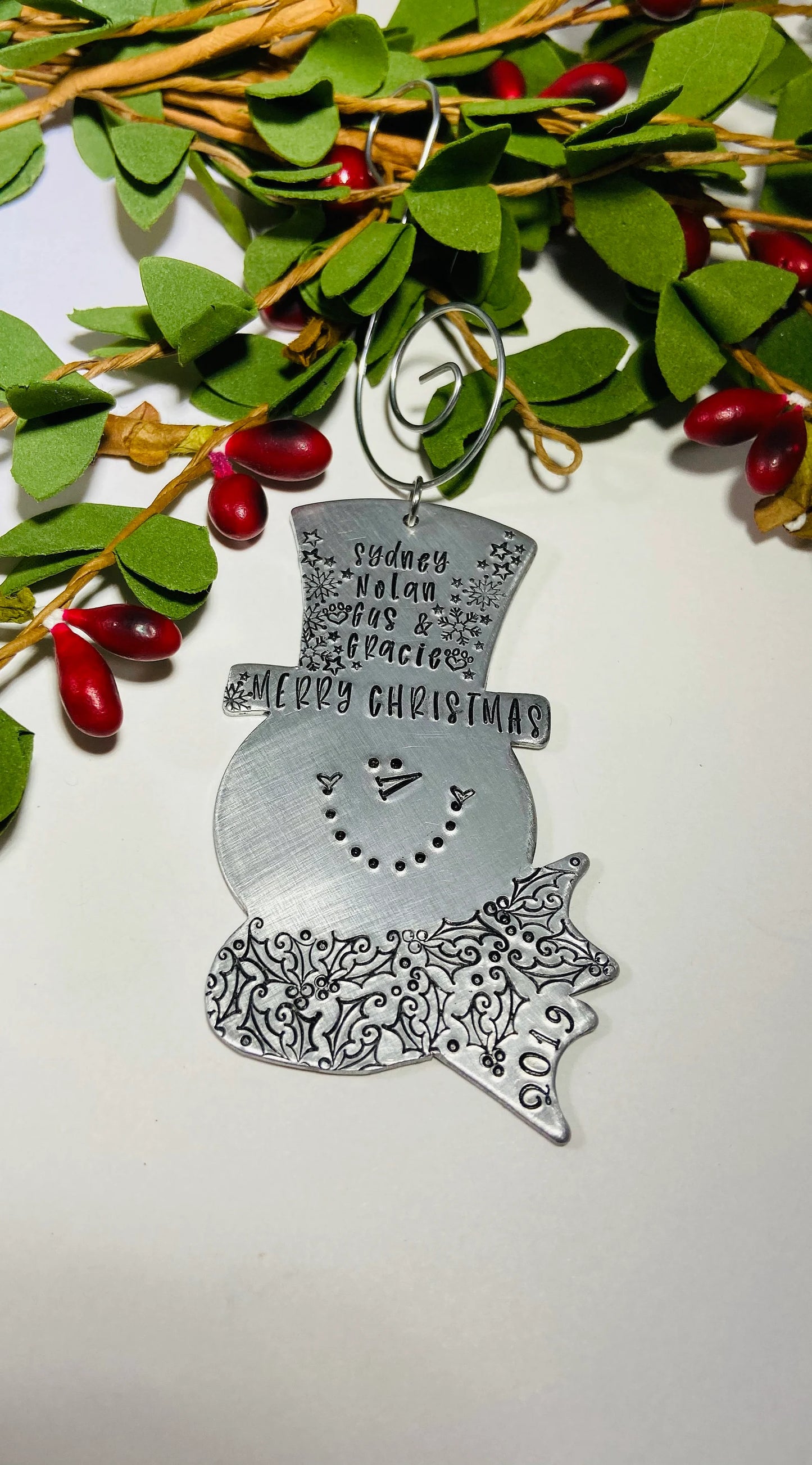 Jolly Snowman Ornament Frosty the Snowman Christmas Ornament personalized Kids names 2023 personalized family Ornament snowmen Snowflakes