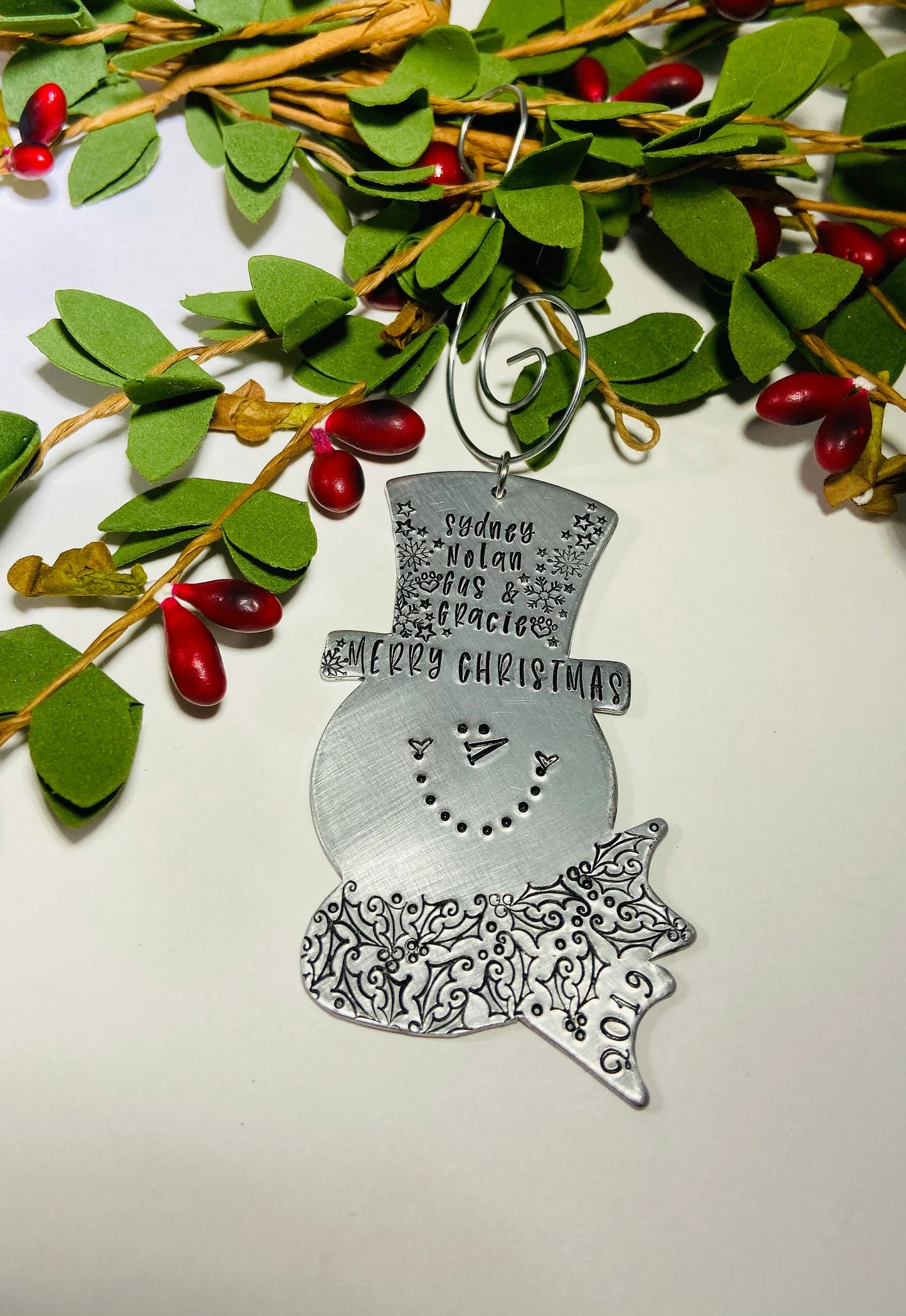 Jolly Snowman Ornament Frosty the Snowman Christmas Ornament personalized Kids names 2023 personalized family Ornament snowmen Snowflakes