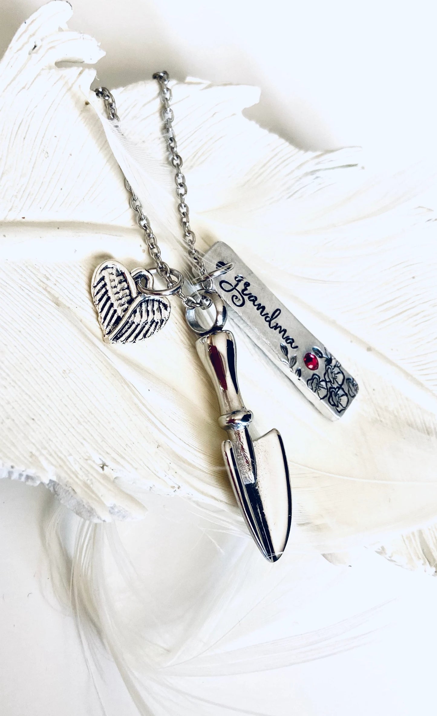 Gardening urn cremation garden spade urn personalized memorial necklace grandma urn pendant shovel urn ashes necklace cremation garden spade