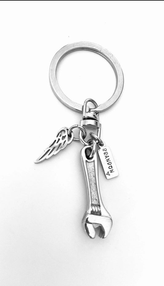 Wrench urn cremation key chain urn for him memorial wrench Carpenters urn ashes key ring urn for dad memorial vial for ashes