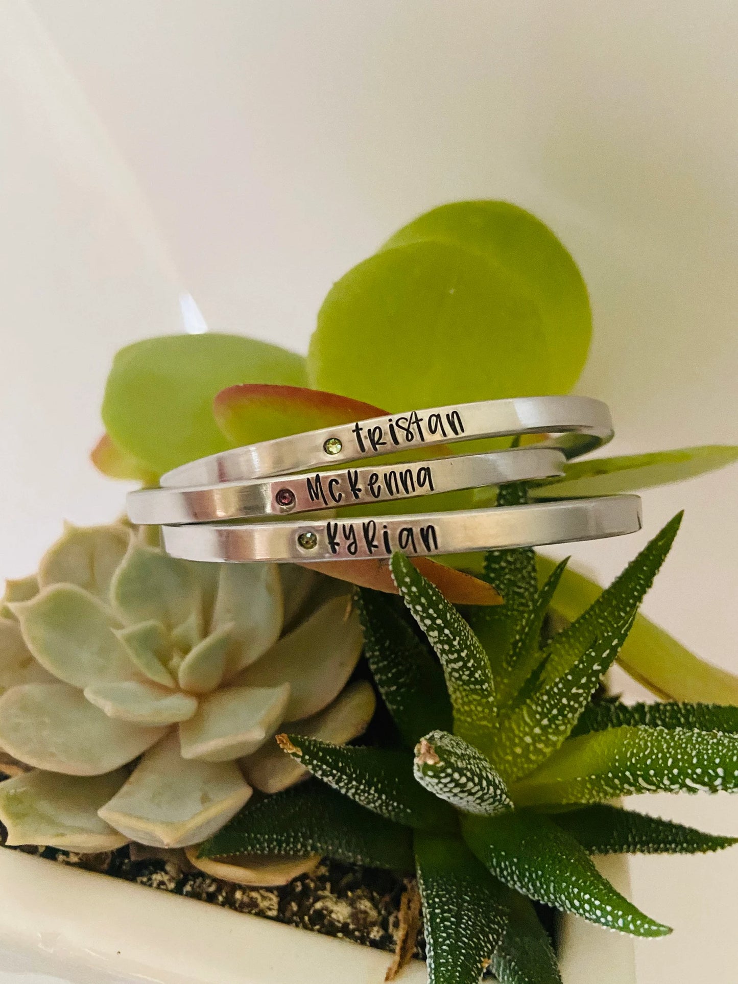 Personalized cuff bracelet kids names birthstone bracelets hand stamped skinny stacking bracelets hand stamped customized name bracelets