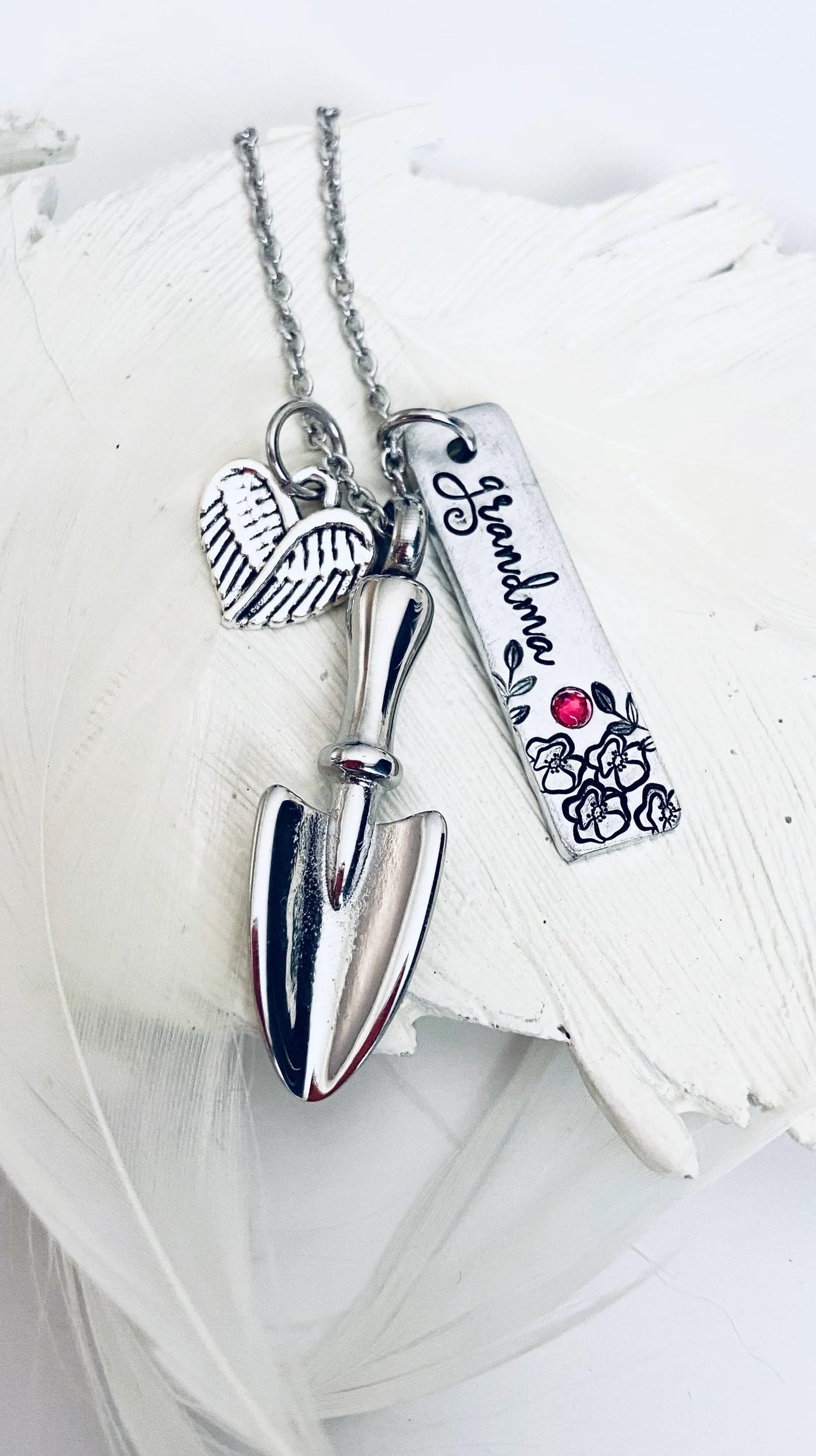 Gardening urn cremation garden spade urn personalized memorial necklace grandma urn pendant shovel urn ashes necklace cremation garden spade
