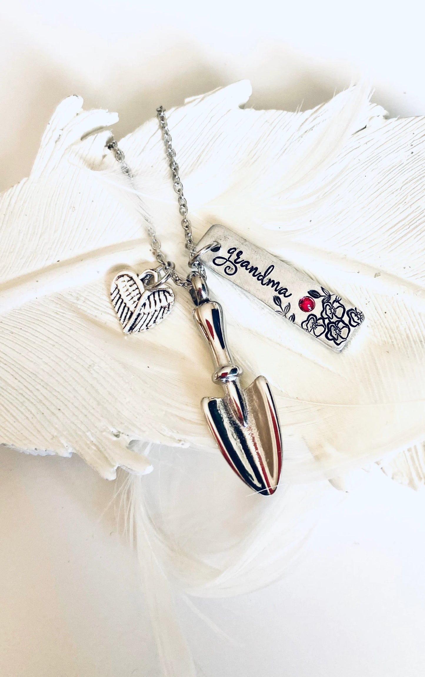 Gardening urn cremation garden spade urn personalized memorial necklace grandma urn pendant shovel urn ashes necklace cremation garden spade