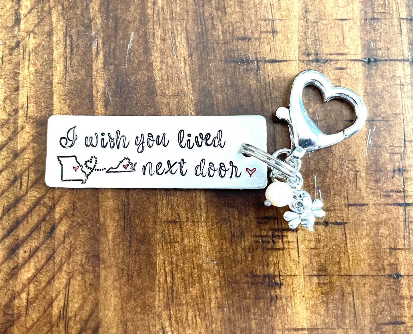 Miss you gift I wish you lived next door key chain Bestie gift long distance friends gift Friends forever long distance relationship