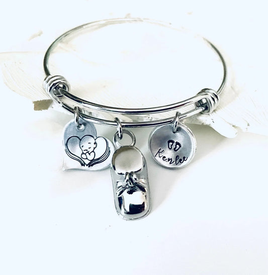 Baby shoe urn baby bootie urn ashes bracelet loss of child bracelet memorial jewelry angel baby born sleeping baby angel urn cremation