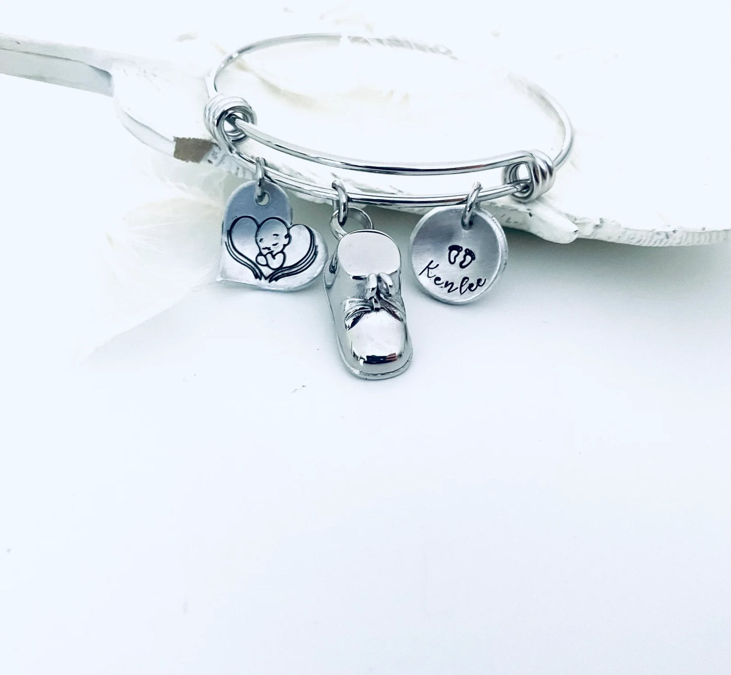 Baby shoe urn baby bootie urn ashes bracelet loss of child bracelet memorial jewelry angel baby born sleeping baby angel urn cremation