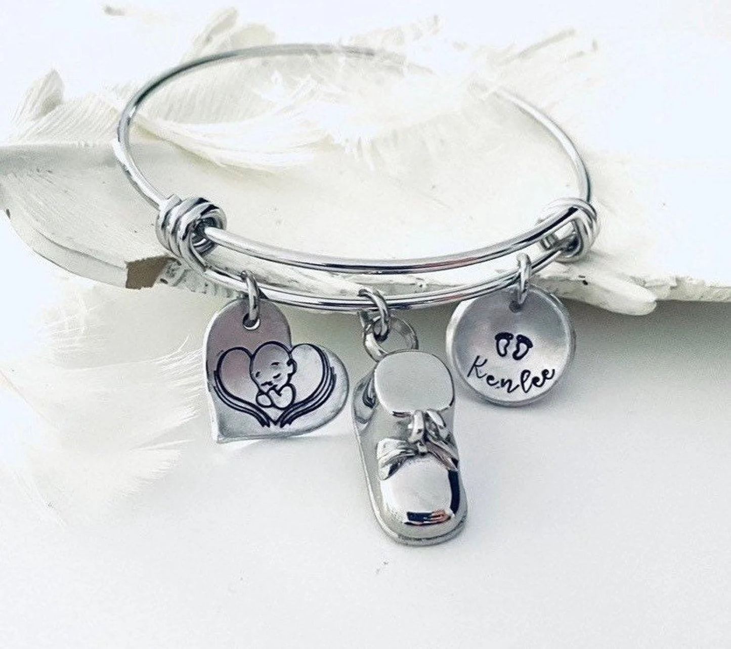 Baby shoe urn baby bootie urn ashes bracelet loss of child bracelet memorial jewelry angel baby born sleeping baby angel urn cremation