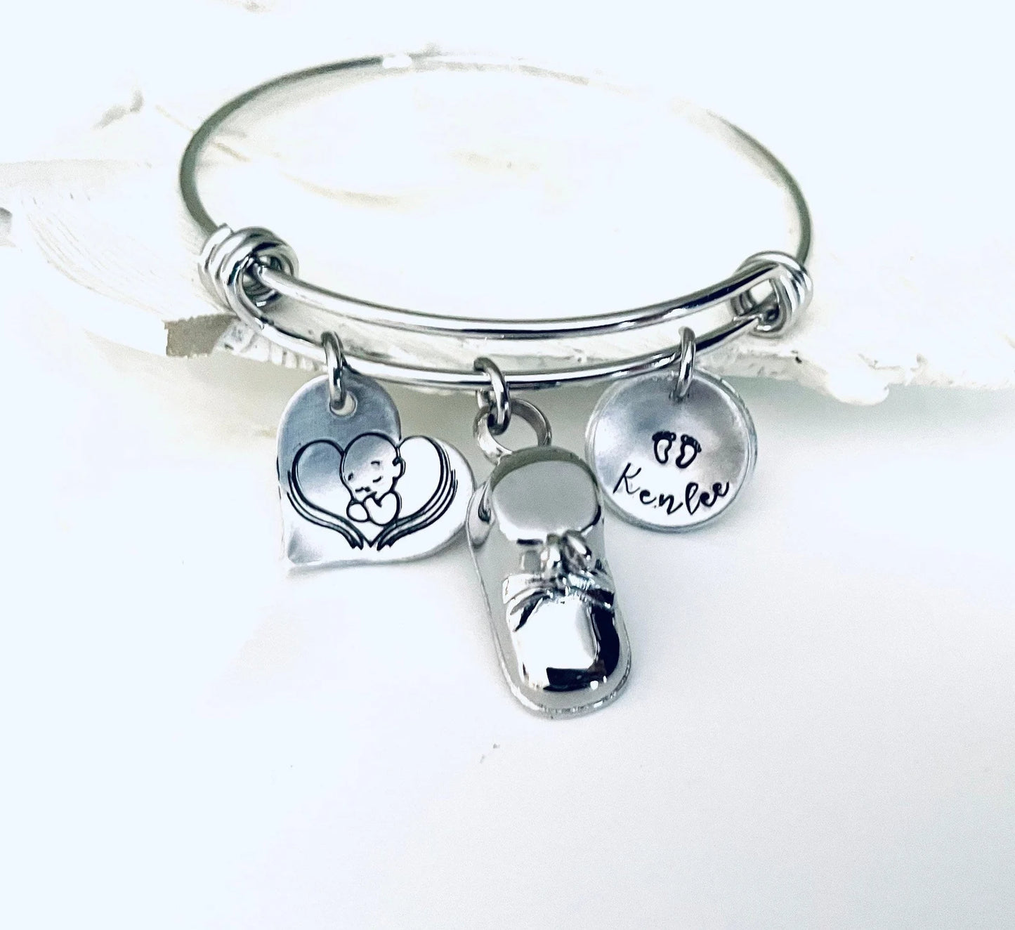 Baby shoe urn baby bootie urn ashes bracelet loss of child bracelet memorial jewelry angel baby born sleeping baby angel urn cremation