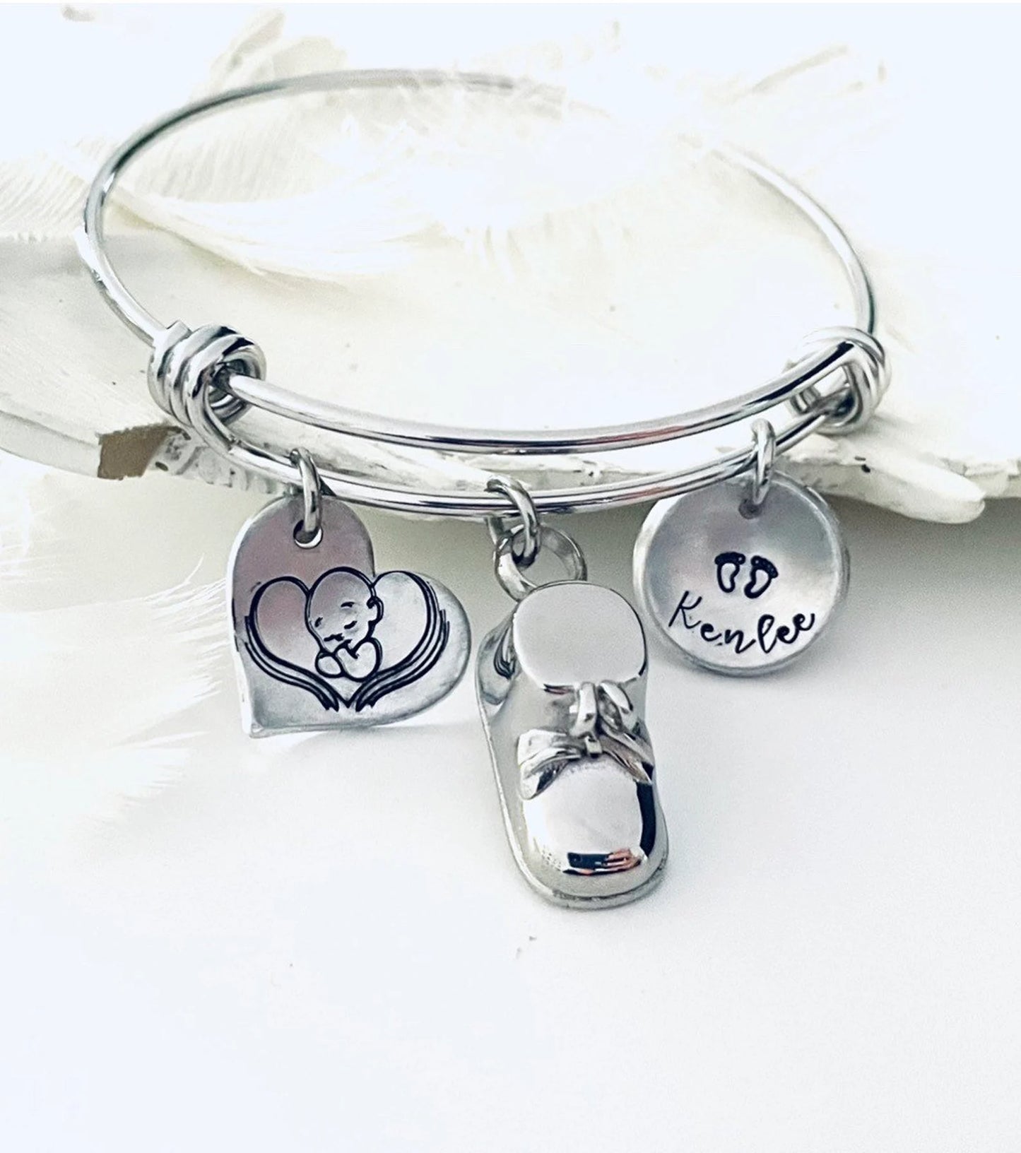 Baby shoe urn baby bootie urn ashes bracelet loss of child bracelet memorial jewelry angel baby born sleeping baby angel urn cremation