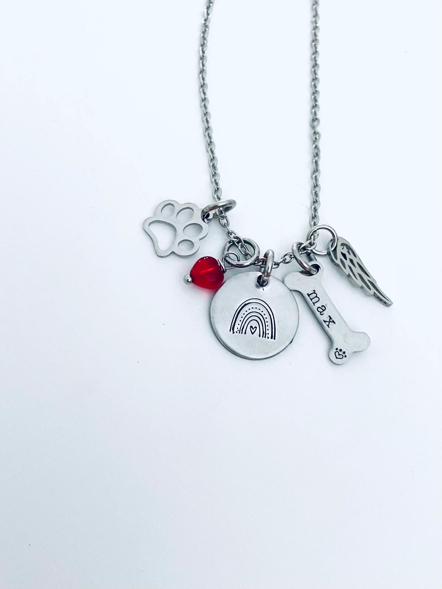 Rainbow bridge dog necklace loss of dog memorial jewelry pet loss gift dog loss gift pet memorial necklace pet sympathy dog memorial gift