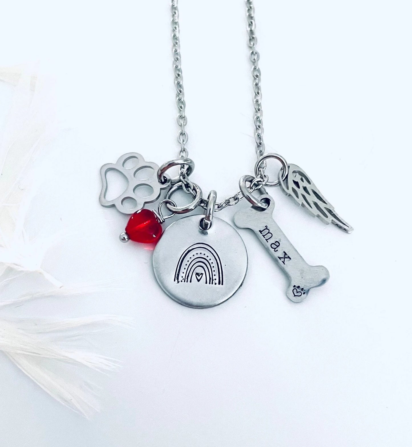 Rainbow bridge dog necklace loss of dog memorial jewelry pet loss gift dog loss gift pet memorial necklace pet sympathy dog memorial gift