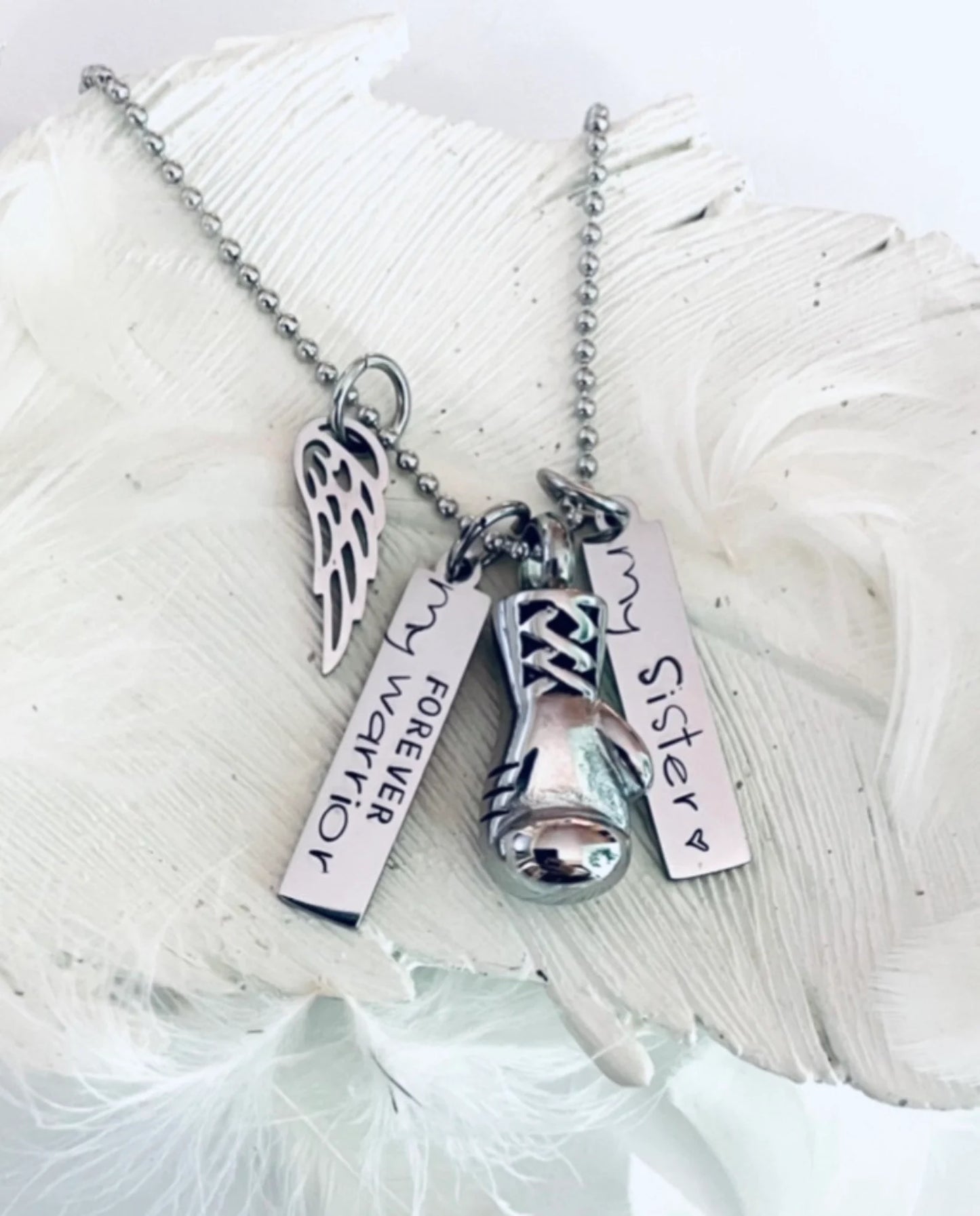 Warrior urn Boxing glove urn necklace Ashes necklace cremation memorial jewelry fighter memorial jewelry