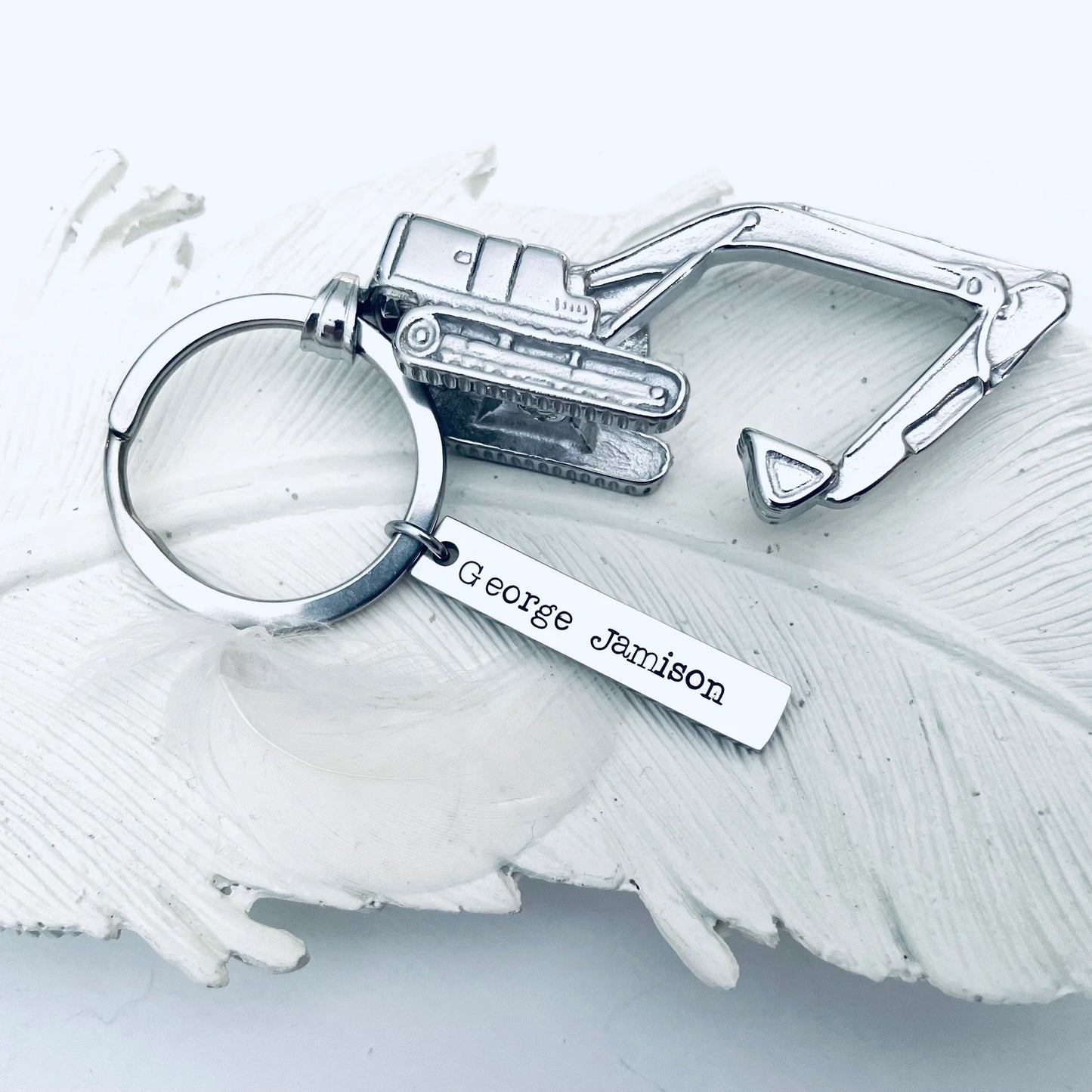 Excavator urn Bulldozer cremation key chain personalized heavy equipment operator urn backhoe urn ashes construction equipment urn ashes