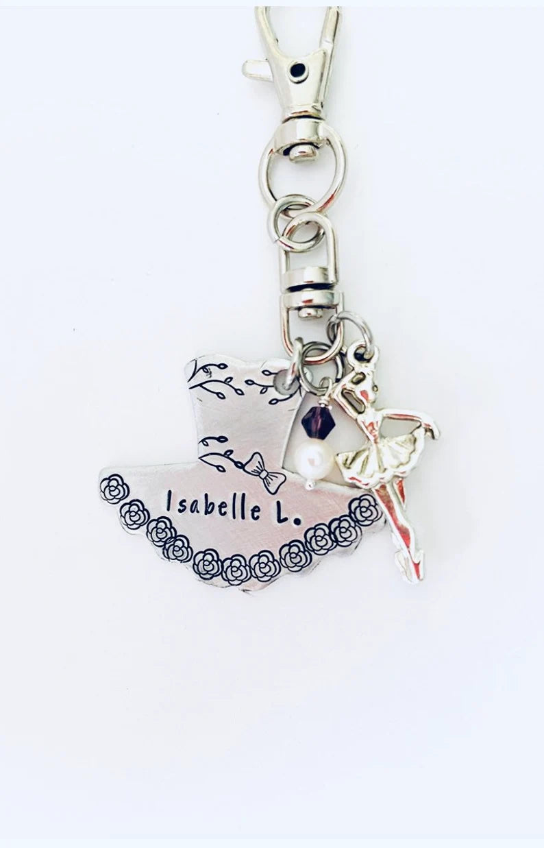 Dance bag tag Ballet bag tag Dance Bag ID tag Dance teacher instructor gift ballerina bag dangle dance name tag charm ballet tutu