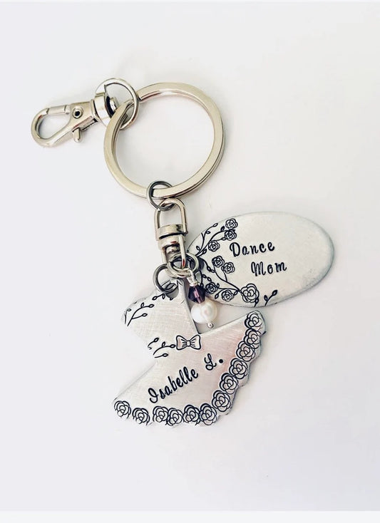 Dance mom key ring • Dance mom gift • dance mom key chain • Dance key ring • Dance teacher instructor gift • ballerina • dance bag tag