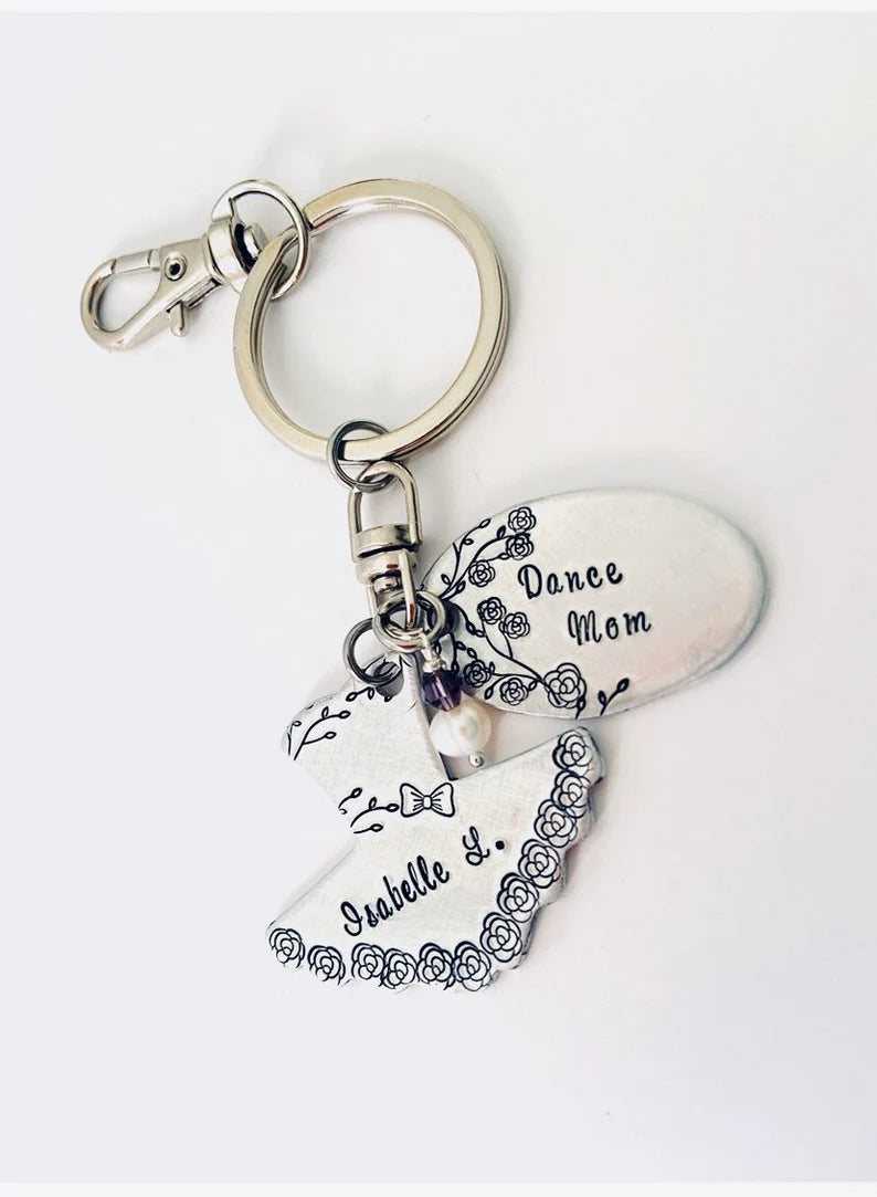 Dance mom key ring • Dance mom gift • dance mom key chain • Dance key ring • Dance teacher instructor gift • ballerina • dance bag tag