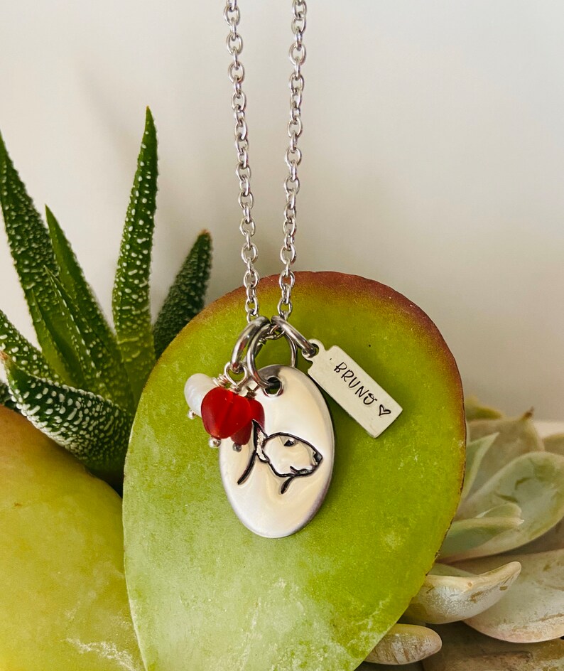 Bull Terrier mom Bullie mom gift dog mom English Bull Terrier necklace dog mama necklace dog breed necklace Spuds