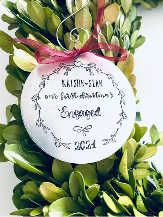 Our first Christmas engaged our first Christmas Engagement ornament personalized engagement ornament 2022 engaged this Christmas