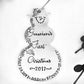 Snowman ornament • hand stamped, metal snowman • family Christmas ornament • snowmen • family names • kids names • pet names • 2023 ornament