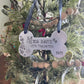 K9 Bane hand stamped dog bone ornament. This ornament will shine bright on your tree this holiday season.