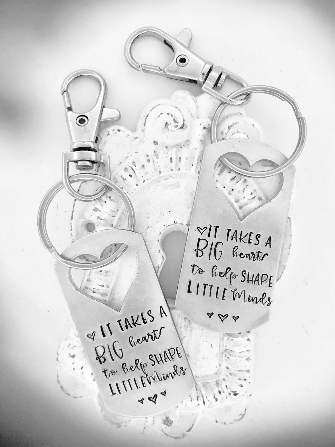 Teacher gift teacher key chain preschool teacher gift day care teacher hand stamped teacher keyring back to school best teacher #1 teacher