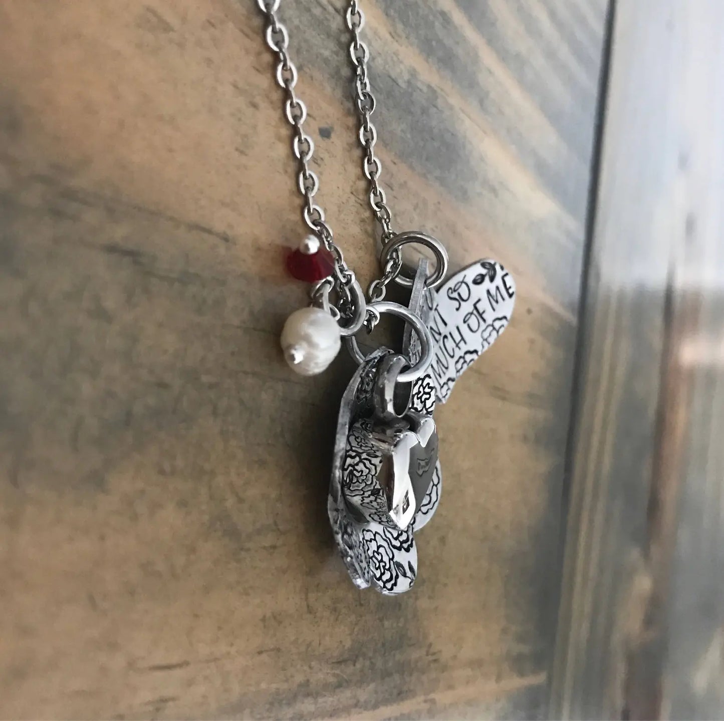 Cremation urn pendant • Heart urn • ashes necklace • miscarriage • urn • memorial jewerly • hand stamped • cremation jewelry • angel baby •