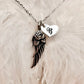 Cremation memorial Wing urn for ashes necklace cremation jewerly infant loss remembrance jewelry hand stamped custom Angel baby urn for her