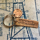 Latitude and longitude key ring • coordinates • hand stamped penny • address • 7th anniversary • map coordinates • copper anniversary •