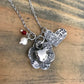 Cremation urn pendant • Heart urn • ashes necklace • miscarriage • urn • memorial jewerly • hand stamped • cremation jewelry • angel baby •