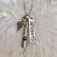Cremation pet memorial pendant, pet urn, ashes necklace, loss of a pet, hand stamped cremation, loss of a furbaby, dog urn cat urn