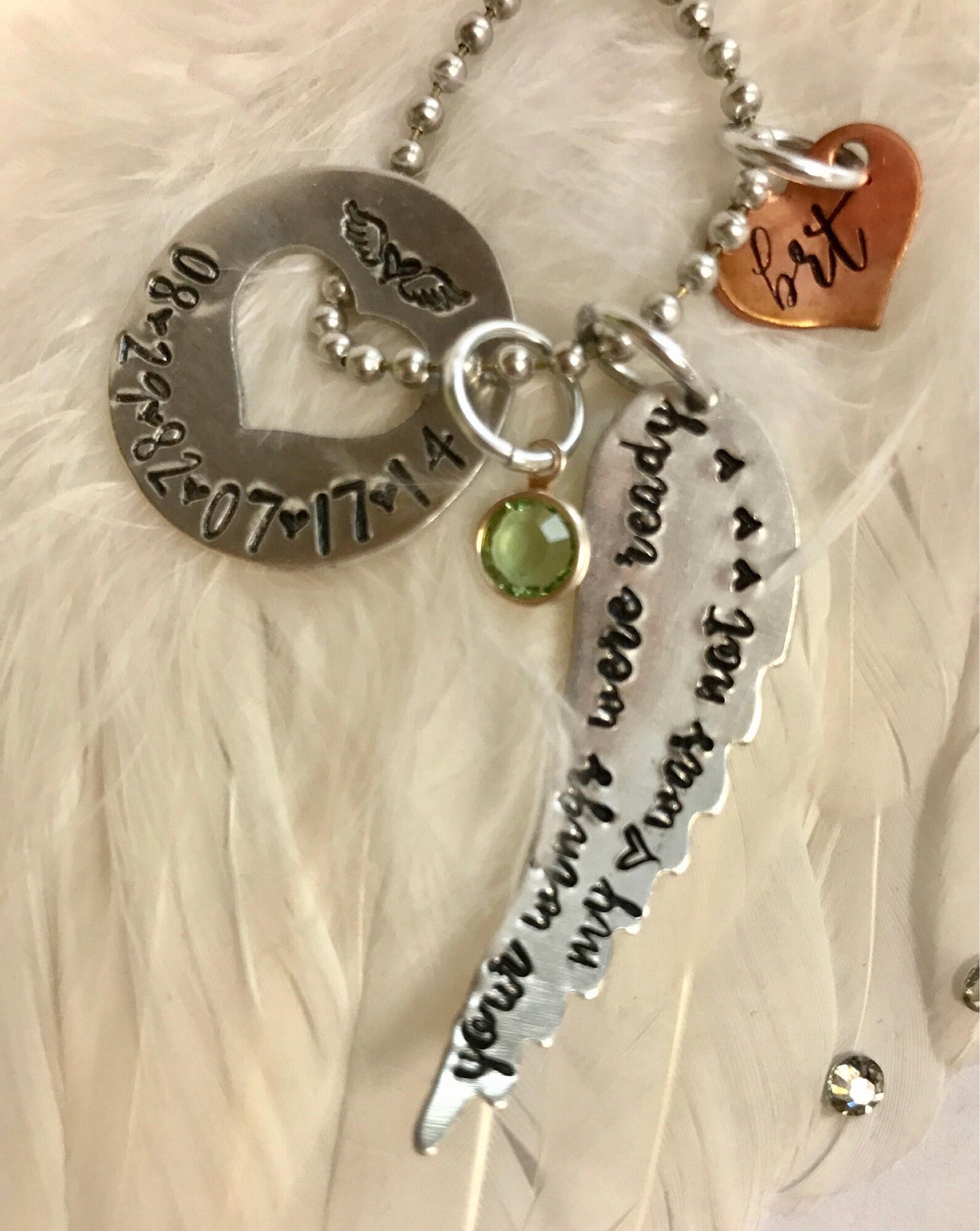 Your wings were ready my heart was not • loss of a loved one • child loss • infant loss • mommy of an Angel • Angel baby • hand stamped wing