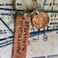 Latitude and longitude key ring • coordinates • hand stamped penny • address • 7th anniversary • map coordinates • copper anniversary •
