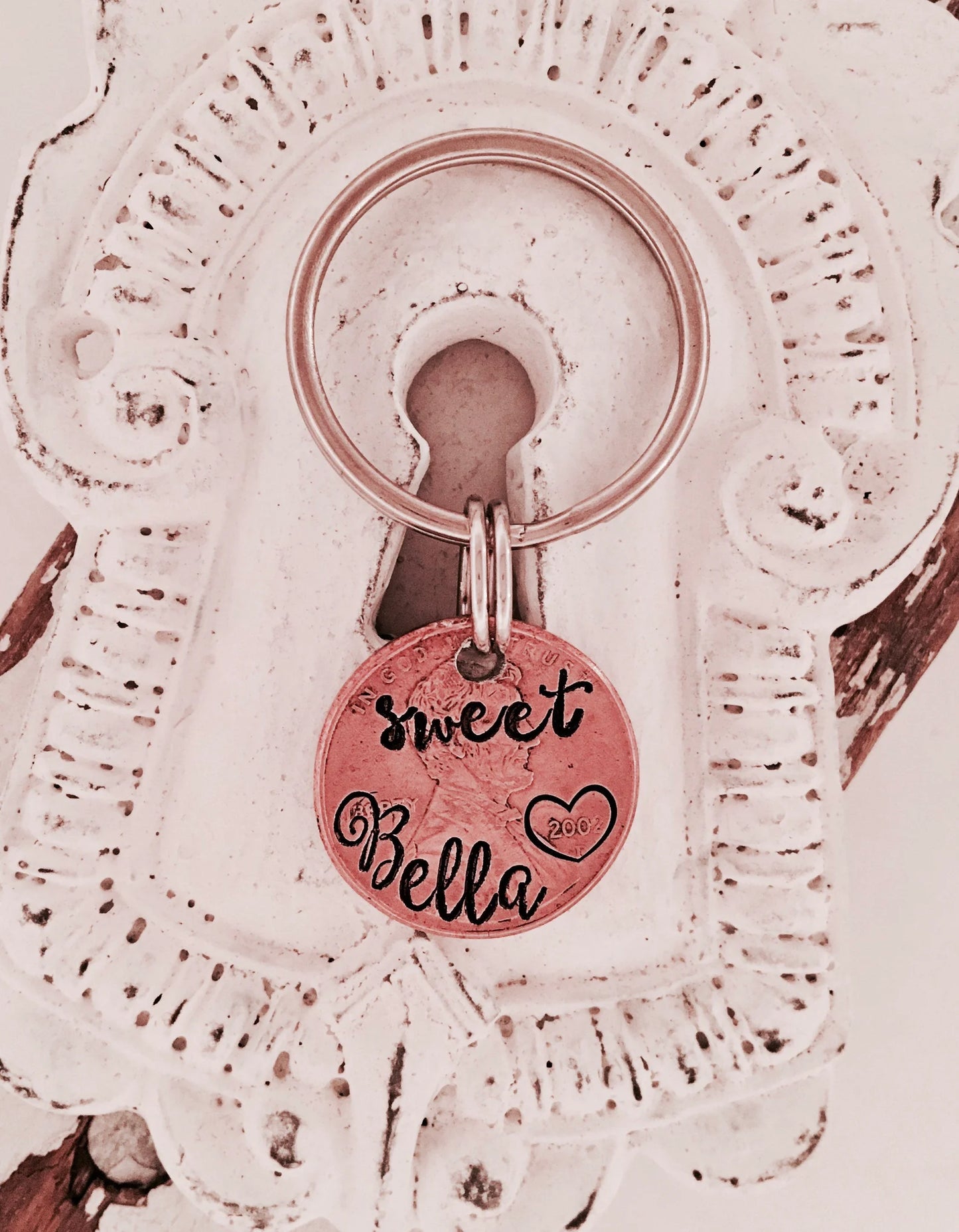 Sweet 16 key ring • Penny • personalized penny • Penny key ring • new driver • 16th birthday • license • Birthday gift