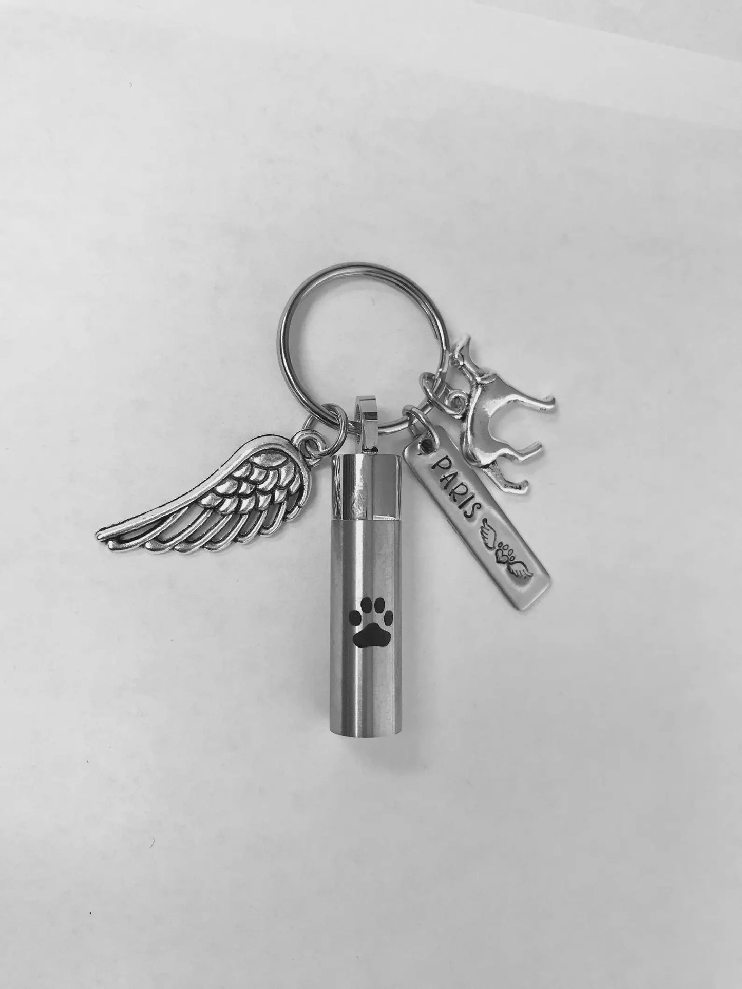 Grey hound cremation urn key chain greyhound memorial key ring pet ashes key ring for dog ashes vial for ashes loss of a hound cremation