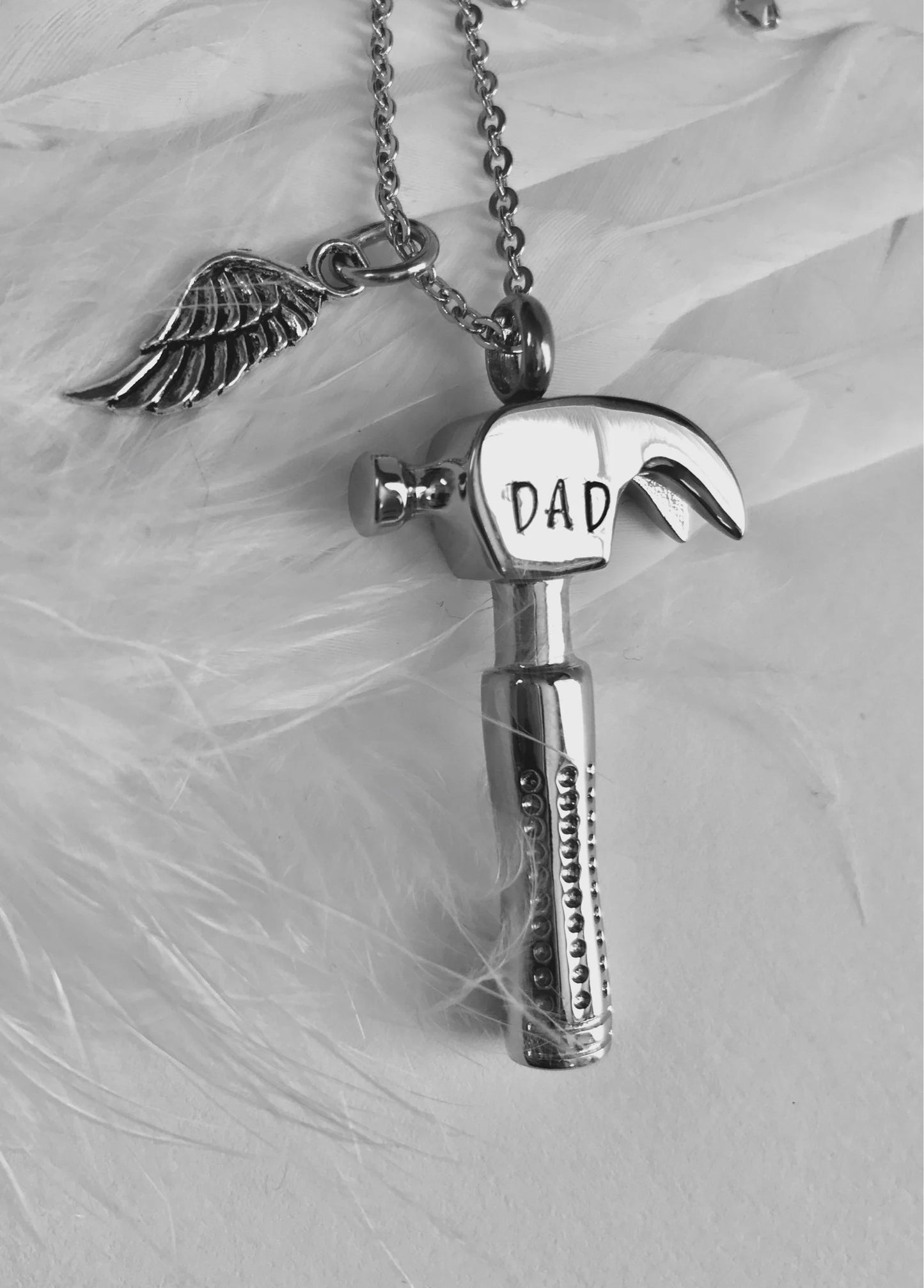 Hammer urn cremation necklace for him memorial jewerly hammer urn hammer ashes necklace urn for dad memorial necklace for ashes