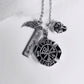 Fallen firefighter Fireman urn pendant firemen memorial necklace fireman ashes necklace Fallen Hero hand stamped urn Maltese cross