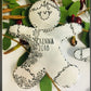 Gingerbread hand stamped personalized ornament Christmas 2021 ornament gingerbread boy gingerbread girl teacher ornament handmade ornaments