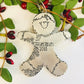 Gingerbread hand stamped personalized ornament Christmas 2021 ornament gingerbread boy gingerbread girl teacher ornament handmade ornaments