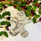 Gingerbread hand stamped personalized ornament Christmas 2021 ornament gingerbread boy gingerbread girl teacher ornament handmade ornaments