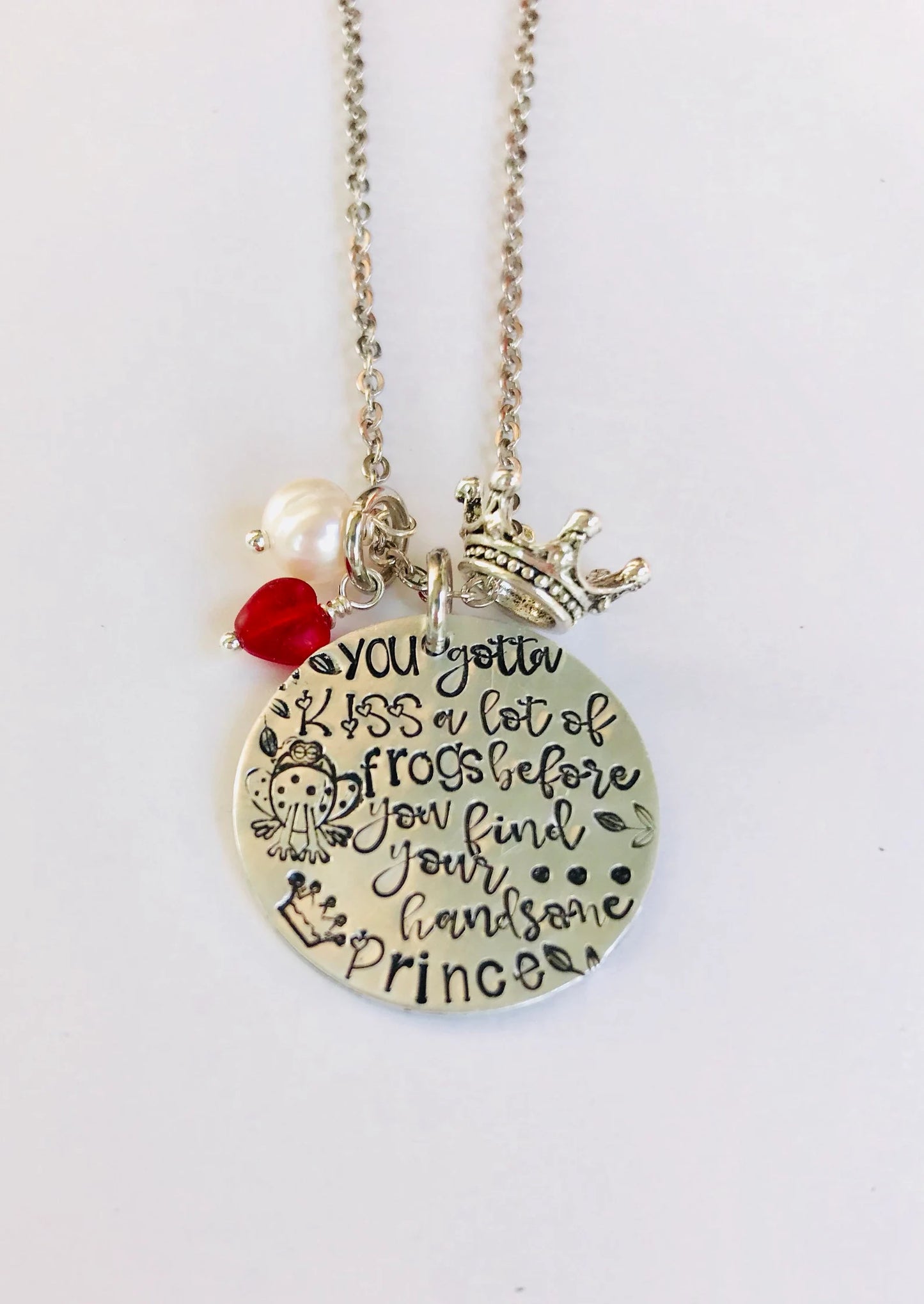 You gotta kiss a lot of frogs to find your handsome prince frog necklace bff necklace gag gift i love frogs froggy gotta kiss a lot of toads