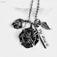 Fallen firefighter Fireman urn pendant firemen memorial necklace fireman ashes necklace Fallen Hero hand stamped urn Maltese cross