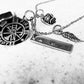 Fallen firefighter Fireman urn pendant firemen memorial necklace fireman ashes necklace Fallen Hero hand stamped urn Maltese cross