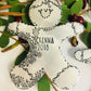 Gingerbread hand stamped personalized ornament Christmas 2021 ornament gingerbread boy gingerbread girl teacher ornament handmade ornaments